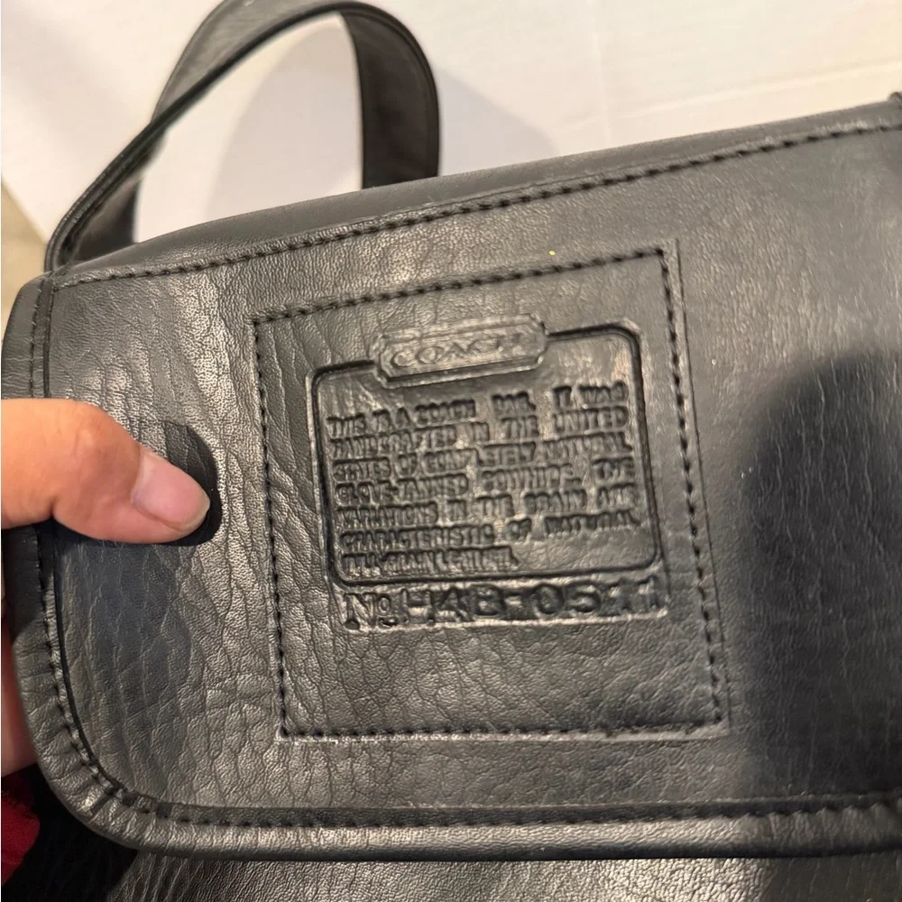 Coach Black Leather Messenger Bag
